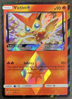 NM- Victini Prism Star 7/70 Holo Dragon Majesty Authentic Pokemon Card - Image 1