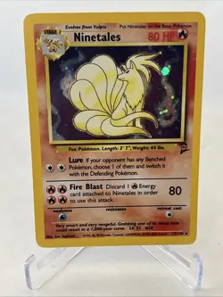 Pokemon TCG Ninetales Base Set 2 Holo Rare Card 13/130 WOTC LP - Image 1