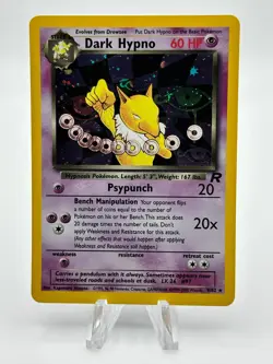 Dark Hypno 9/82 Team Rocket Holo Rare Pokemon Card Vintage NM - Image 1