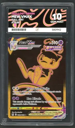 Pokemon Card - ACE 10 Mew Vmax TG30/TG30 - Lost Origin FA - GEM MINT - Image 1