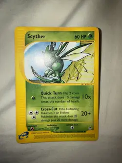 Scyther 057/147 Aquapolis e-Card Regular Uncommon Basic 60 HP English - Image 1