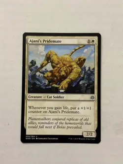 Ajani's Pridemate 4 Uncommon War of the Spark Magic: The Gathering LP ships free - Image 1
