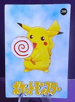 POKEMON POCKET MONSTERS VENDING PRISM STICKER 206 PIKACHU MISTY ASHE CHRISTMAS - Image 2