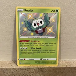 Rowlet - Shining Fates: Shiny Vault - SV001/SV122 Holo Rare - Pokemon 2021 - NM - Image 1