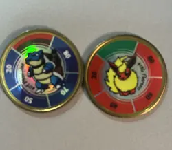 Lot of 14 Vintage Pokemon Battling Coin Game Tokens - Includes Blastoise - Image 2