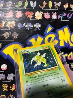 SCYTHER 2000 POKEMON ORIGINAL BASE SET 2 RARE HOLO B 17/130 Q5276 - LP - Image 3