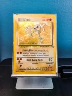 Pokemon TCG Hitmonlee 7/62 Fossil Unlimited Holo Rare Vintage LP - Image 1