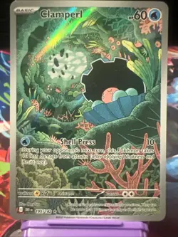 Pokemon Clamperl 195/182 Illustration Rare Destined Rivals Pokemon Holo NM - Image 1