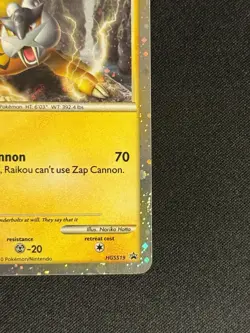 2010 Raikou - HGSS19 Promo Holo LP HGSS Promos Pokemon - PERFECT FART SWIRL - Image 4