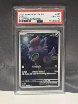 Pokemon TCG SFA Shrouded Fable Zorua 075/064 Illustration Rare Holo PSA 10 - Image 1
