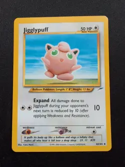 Pokemon Jigglypuff Neo Destiny 44/105 Unlimited Edition Regular LP - Image 1