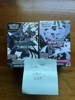 Pokemon TCG Scarlet & Violet Black Bolt + White Flare 6-Pack Bundles - Image 1