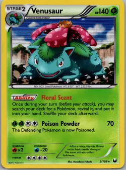 Pokemon Venusaur Dark Explorers 3/108 Holo LP - Image 1