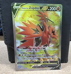 Pokemon Galarian Zapdos V 173/198 Chilling Reign Ultra Rare Full Art Holo EN - Image 1