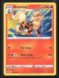 Arcanine 033/264 Rare Fusion Strike Pokemon Lightly Played - Image 1