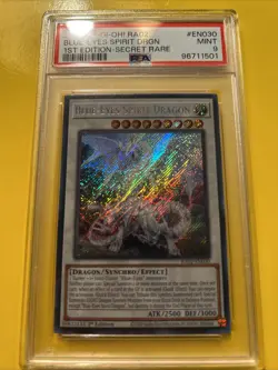 YuGiOh BLUE-EYES SPIRIT DRAGON #RA02-EN030🔥PSA 9🔥1st EDITION-2024 SECRET RARE - Image 2