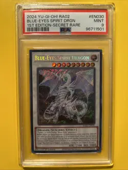 YuGiOh BLUE-EYES SPIRIT DRAGON #RA02-EN030🔥PSA 9🔥1st EDITION-2024 SECRET RARE - Image 3