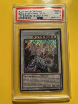 YuGiOh BLUE-EYES SPIRIT DRAGON #RA02-EN030🔥PSA 9🔥1st EDITION-2024 SECRET RARE - Image 4