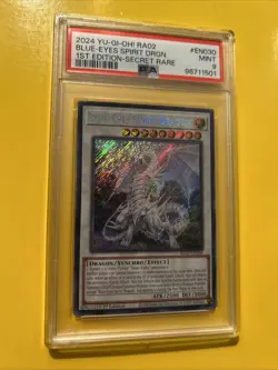 YuGiOh BLUE-EYES SPIRIT DRAGON #RA02-EN030🔥PSA 9🔥1st EDITION-2024 SECRET RARE - Image 5