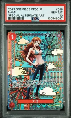 PSA 10 Nami R SP OP01-016 Awakening of the New Era 2023 ONE PIECE Card Japanese - Image 1