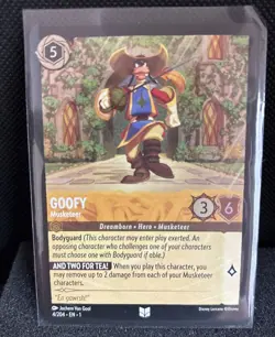 Disney Lorcana TCG Goofy Musketeer 4/204 Cold Foil Uncommon The First Chapter NM - Image 1