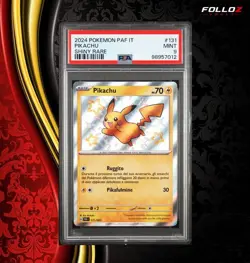 CARTA POKEMON PIKACHU BABY SHINY PAF 131/091 DESTINO DI PALDEA PSA 9 CARD ITA - Image 1
