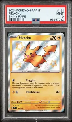 CARTA POKEMON PIKACHU BABY SHINY PAF 131/091 DESTINO DI PALDEA PSA 9 CARD ITA - Image 2