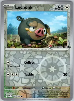 Lechonk (Pokemon Center Exclusive) 155/198 Reverse Holo Misc Cards & Products NM - Image 1