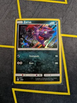 Zorua SM83 Sun & Moon Black Star Promo Holo Pokemon Card LP - Image 1