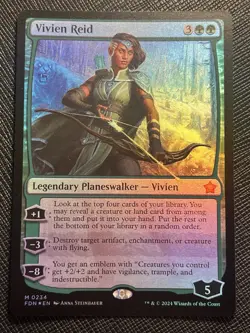 VIVIEN REID - MTG - PLANESWALKER - FOIL - FDN 0234 - FOUNDATIONS - NM - Image 1