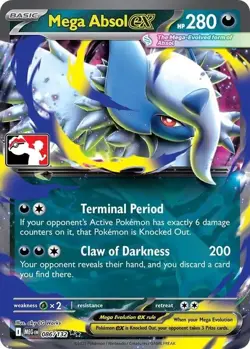 Mega Absol Ex 086/132 Pokemon Play! Prize Pack Series 8 Stamped Pack Fresh - NM - Image 1