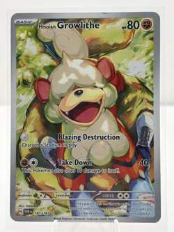 Hisuian Growlithe 181/167 Pokemon Twilight Masquerade Illustration Rare - Image 1