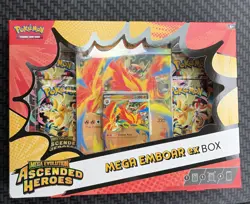 Pokemon TCG Mega Emboar ex Box Ascended Heroes – Sealed New Fast Dispatch - Image 1