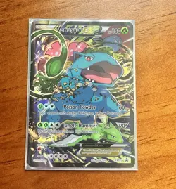 Pokemon TCG XY Black Star Promo Venusaur EX XY123 Full Art Holo Card English - Image 1