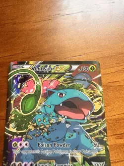 Pokemon TCG XY Black Star Promo Venusaur EX XY123 Full Art Holo Card English - Image 3