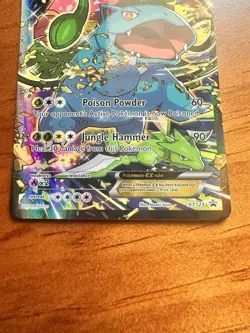 Pokemon TCG XY Black Star Promo Venusaur EX XY123 Full Art Holo Card English - Image 4