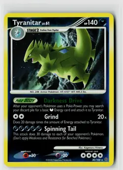 Pokemon Stormfront #30/100 Tyranitar Reverse Holo - Image 1