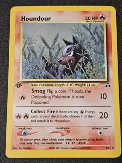 Houndour 5/75 First Edition Holo, 2001 Pokemon TCG - Image 1