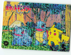 1999 Vintage Pocket Monsters Vending Prism - Togepi Bulbasaur & Pikachu 297 Foil - Image 1