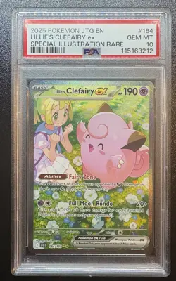 Lillie's Clefairy ex 184/159 Pokemon Journey Together #184 SIR GEM MINT PSA 10 - Image 3