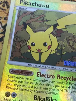 Pokemon Pikachu 94/123 Diamond and Pearl Burger King Stamped Reverse Holo - Image 3