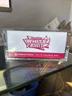 White Flare Pokemon Center ETB Elite Trainer Box SEALED NEW with Acrylic Case - Image 5