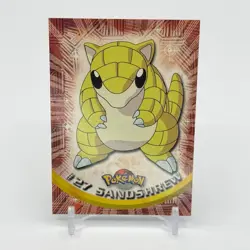 Sandshrew #27 Non Holo Black Logo Topps Pokemon TV Animation Near Mint NM - Image 1