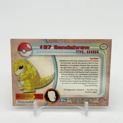 Sandshrew #27 Non Holo Black Logo Topps Pokemon TV Animation Near Mint NM - Image 2