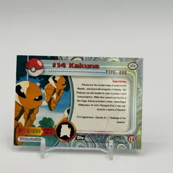 Kakuna #14 Non Holo Black Logo Topps Pokemon TV Animation Edition Near Mint NM - Image 2