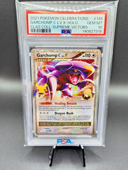 PSA 10 2021 Pokemon Celebrations Garchomp C LV.X 145/147 Holo EN - Image 1