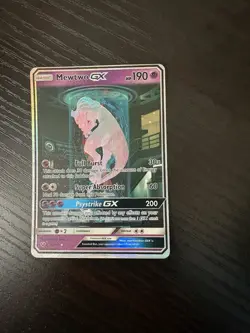 Mewtwo GX Pokemon Holo “Mewtube” 78/73 Very Rare. - Image 1