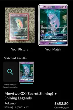 Mewtwo GX Pokemon Holo “Mewtube” 78/73 Very Rare. - Image 2