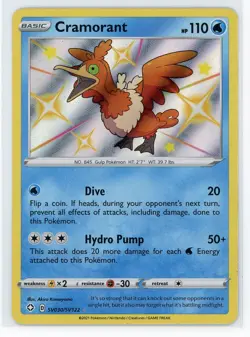 Pokemon TCG - Cramorant SV30/SV122 - Shining Fates - Baby Shiny Holo - Image 1
