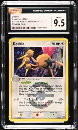 CGC 9.5 Dodrio 21/112 EX Fire Red & Leaf Green Reverse Holo Rare Pokemon Card - Image 1